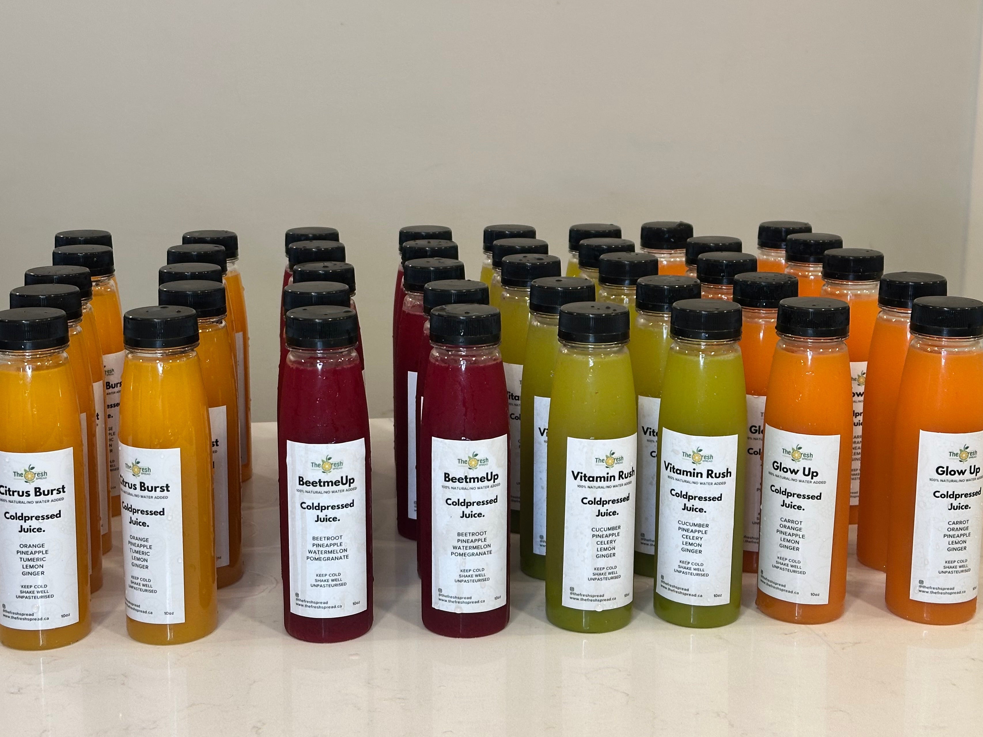 40 Juice bottles(Mix) - Standard Event Pack (BeetmeUp, Citrus Burst, Glow Up and Vitamin Rush)